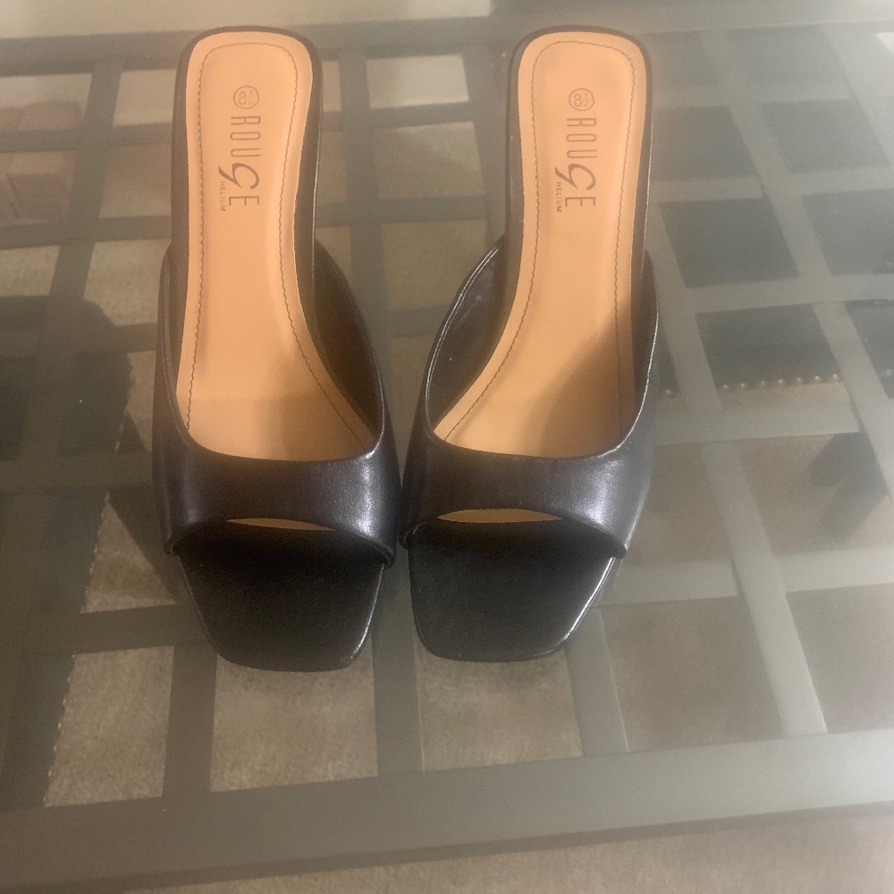 Black Slide On  Shoe